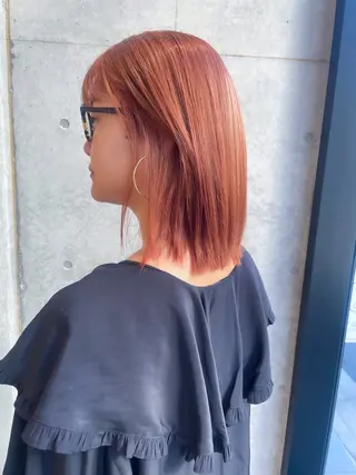 ショート カラー ヘアアレンジ ミニボブ/ブリーチ 🌈MISATOのヘアスタイル