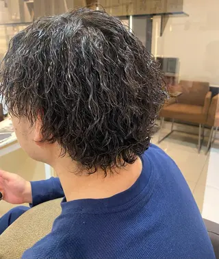 パーマ メンズ 波巻き/メンズ/ ショート/☆いとみなのヘアスタイル