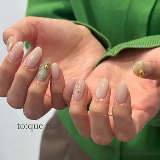 ネイル to:que(トーク)所属・本町🤍ちゅるん 自爪育成✨🤍のネイルデザイン