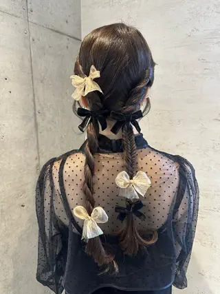 ロング ヘアアレンジ 女性に人気♪ はやしほのかのヘアスタイル