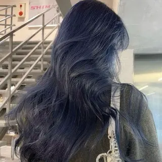 ロング カラー 韓国っぽ♡寒色/暗髪 🫧MOEKA🦋のヘアスタイル