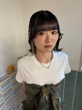 セミロング カラー特化/ブリーチ 梅田中崎町/あかりのヘアスタイル