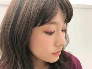 セミロング カラー パーマ 鎌田 祥江のヘアスタイル