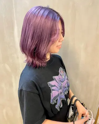 ミディアム カラー パーマ ヘアアレンジ メンズ キッズ ネイル マツエク・マツパ アイブロウ tatsumi/ボブ ウルフ/レイヤーのヘアスタイル