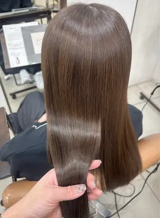 セミロング カラー 頭皮×髪質改善 透明感カラー💎中村のヘアスタイル