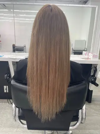 ロング ハイトーンカラーエク ステ🌺RENA🌺のヘアスタイル