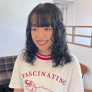 ミディアム パーマ 伊藤ゆかり/髪質改善 /透明感カラーのヘアスタイル