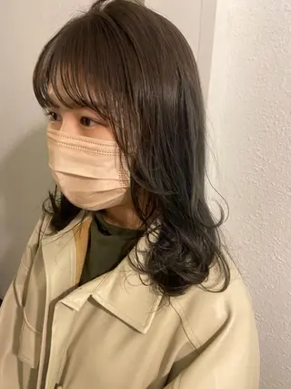 セミロング カラー パーマ ヘアアレンジ メンズ キッズ ネイル マツエク・マツパ アイブロウ times salon名駅所属・久木原 ゆりのヘアスタイル