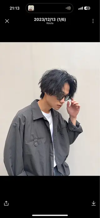 メンズ メンズカット/パーマ 艶カラーTAIGA︎のヘアスタイル