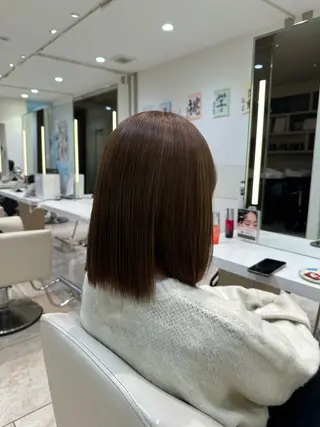 ミディアム カラー 波巻パーマ/毛流れ パーマ☘️りゅうせいのヘアスタイル