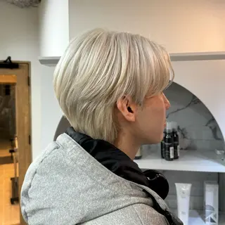 ショート カラー メンズ 透明感ワンカラー梅田 ダブルカラー/川上のヘアスタイル