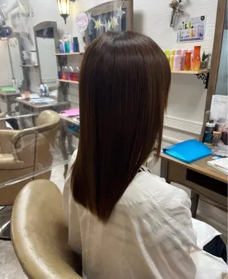 セミロング 中村 由布紀のヘアスタイル