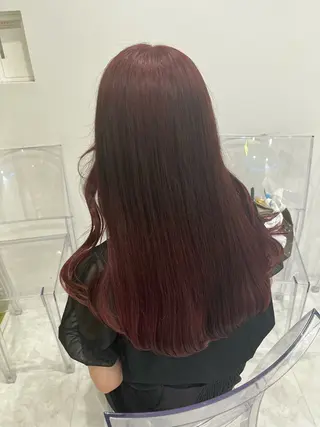 ロング カラー ガーリー♡女の子っぽ ヘア♡ピンクカラー♡のヘアスタイル