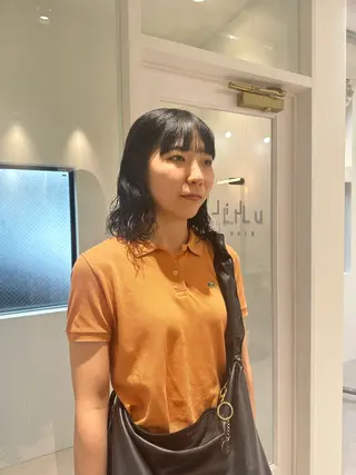 ミディアム カラー パーマ お洒落パーマ/ 艶カラー/michiのヘアスタイル