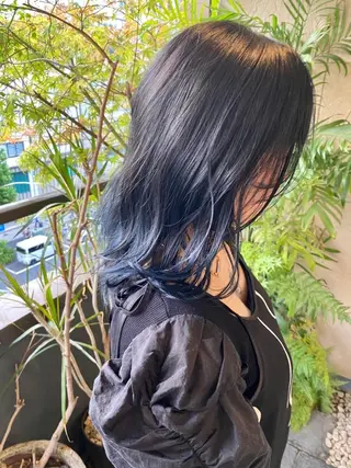 ミディアム パーマ カラー CEINE OURのヘアスタイル