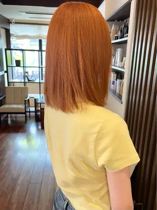 ショート カラー 髪質改善ｶﾗｰ ｹｱﾌﾞﾘｰﾁ/ﾀﾑのヘアスタイル