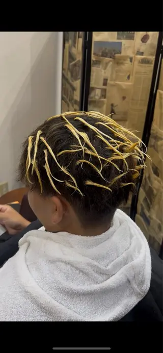 カラー メンズ ルートプラス所属・‪✂︎‬TAIKI‪ パーマ/ハイライトのヘアスタイル