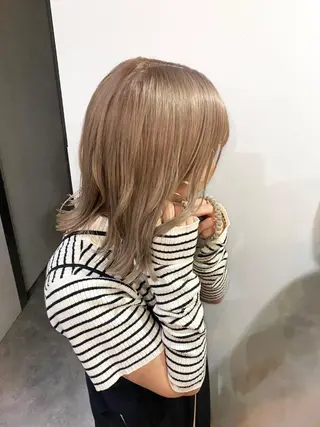 ミディアム カラー ヘアアレンジ ボブ /ニュアンス/ satomi🧸💖のヘアスタイル