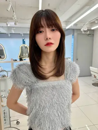 セミロング ショート/ボブ/ 白髪ぼかし/しんやのヘアスタイル