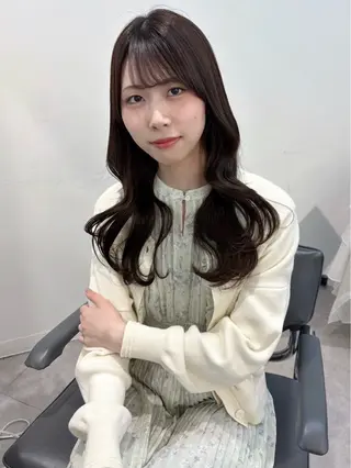 ロング カラー ブリーチなしダブル カラー💞みどりのヘアスタイル