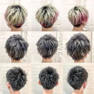 ショート カラー パーマ メンズ 居心地の良さ◎ 明るいお店です◎のヘアスタイル