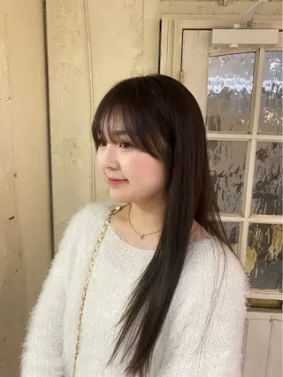 ロング カラー 縮毛矯正 /艶カラー risako🫧のヘアスタイル