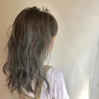 セミロング カラー パーマ 山崎 義弘のヘアスタイル