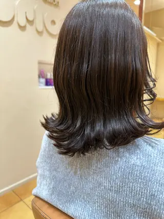 ミディアム 小顔ボブ/お悩み解決 /ボブパーマ/とういのヘアスタイル