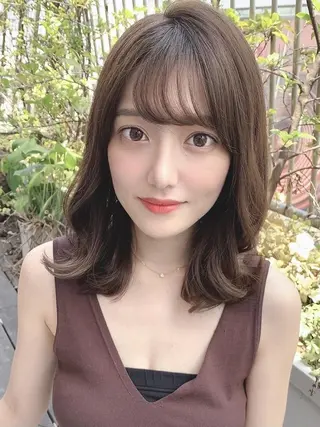 ミディアム Beige＋Rr salon EBISU所属・艶感透明感カラー 🫧たけ🫧のヘアスタイル