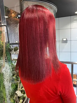 セミロング カラー 💖デザインカラー/ タダ ハナカ💖のヘアスタイル