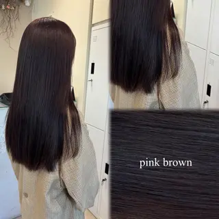 ロング カラー 髪質改善/暗髪カラー ヘアアレンジ/スミレのヘアスタイル