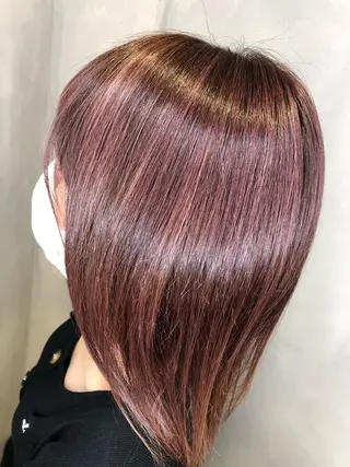 ミディアム カラー 縮毛矯正⭐️ 桜場裕一のヘアスタイル