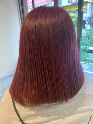 ミディアム 渋谷ハイトーン/ デザインカラー阿部のヘアスタイル