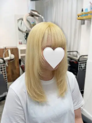 セミロング 韓国ヘア🤍髪質改善 🇰🇷AKANEのヘアスタイル
