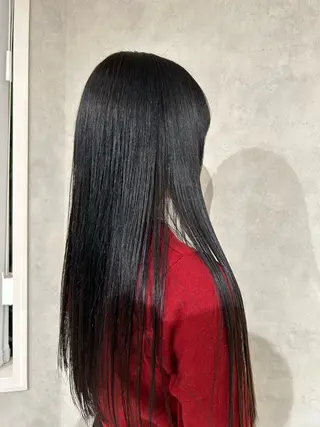 ロング 🪩サクヤ🪩暗髪 カラー/ワイドバングのヘアスタイル