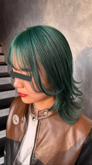 ミディアム カラー Mayo/ダブルカラ メンズカット/カラーのヘアスタイル