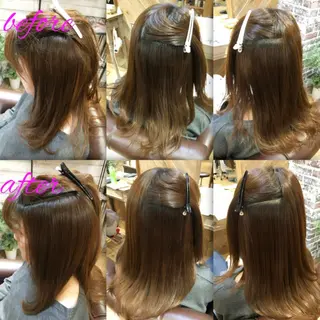 ロング パーマ ブリーチ縮毛矯正/ デサキ ショウヘイのヘアスタイル