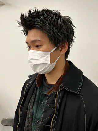 ショート カラー パーマ ヘアアレンジ メンズ 💎髪質改善特化💎 RUITOのヘアスタイル