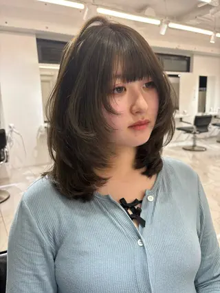 ミディアム カラー 🩶大人韓国ヘア 渋谷/Satsukiのヘアスタイル
