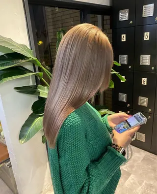 ミディアム カラー ハイトーン/髪質改善 /Akuaのヘアスタイル