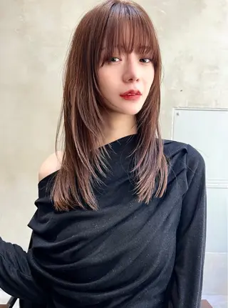 セミロング カラー Ameri 新宿所属・新宿/透明感カラー/ 髪質改善/桜良のヘアスタイル