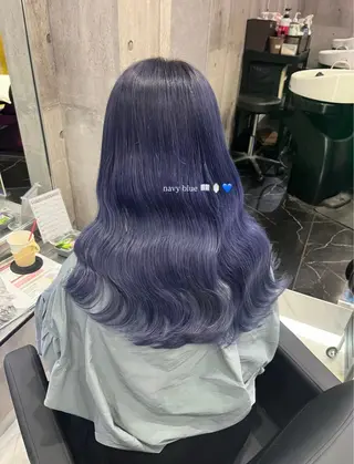 ロング カラー 透明感カラー🪼🩵 𝐑𝐢𝐧のヘアスタイル