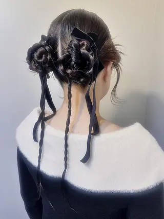 ヘアアレンジ 🤍ヘアセット.ヘア アレンジ湯山詩織🤍のヘアスタイル