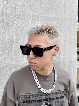 ショート カラー パーマ メンズ 【再現性120%】 🔥龍也リュウヤ🔥のヘアスタイル