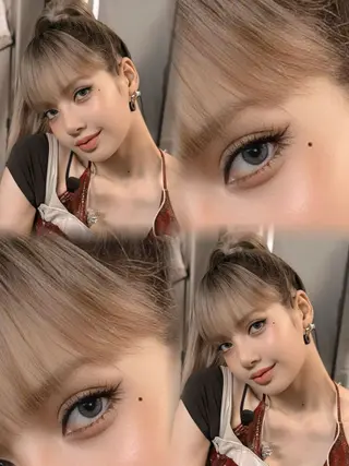 セミロング カラー 🫧ミルクティー ブリーチRIKU🫧のヘアスタイル