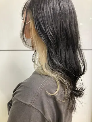 ミディアム カラー 髪質改善/痛ませ ないカラー/西村航大のヘアスタイル