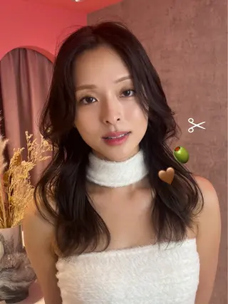 セミロング カラー 山崎/ボブ縮毛矯正 レイヤー髪質改善のヘアスタイル