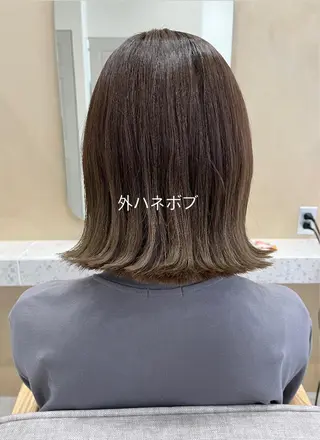 ミディアム ヘアアレンジ 🥀暖色韓国ヘア💕 保科侑花のヘアスタイル