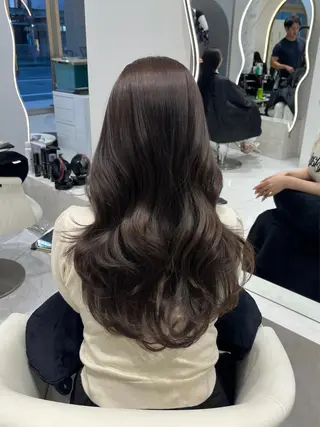ロング カラー 名古屋/透明感カラー /韓国ヘア/高木梨帆のヘアスタイル