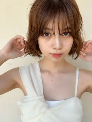 ショート カラー パーマ Matsuzaki Kurumiのヘアスタイル